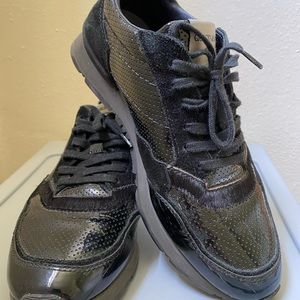 GIORGIO ARMANI. Black sneakers.